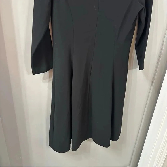 Theory Dress Scoop Neck 3/4 Sleeve Beyao Modern Crepe Size 8 - Picture 6 of 8